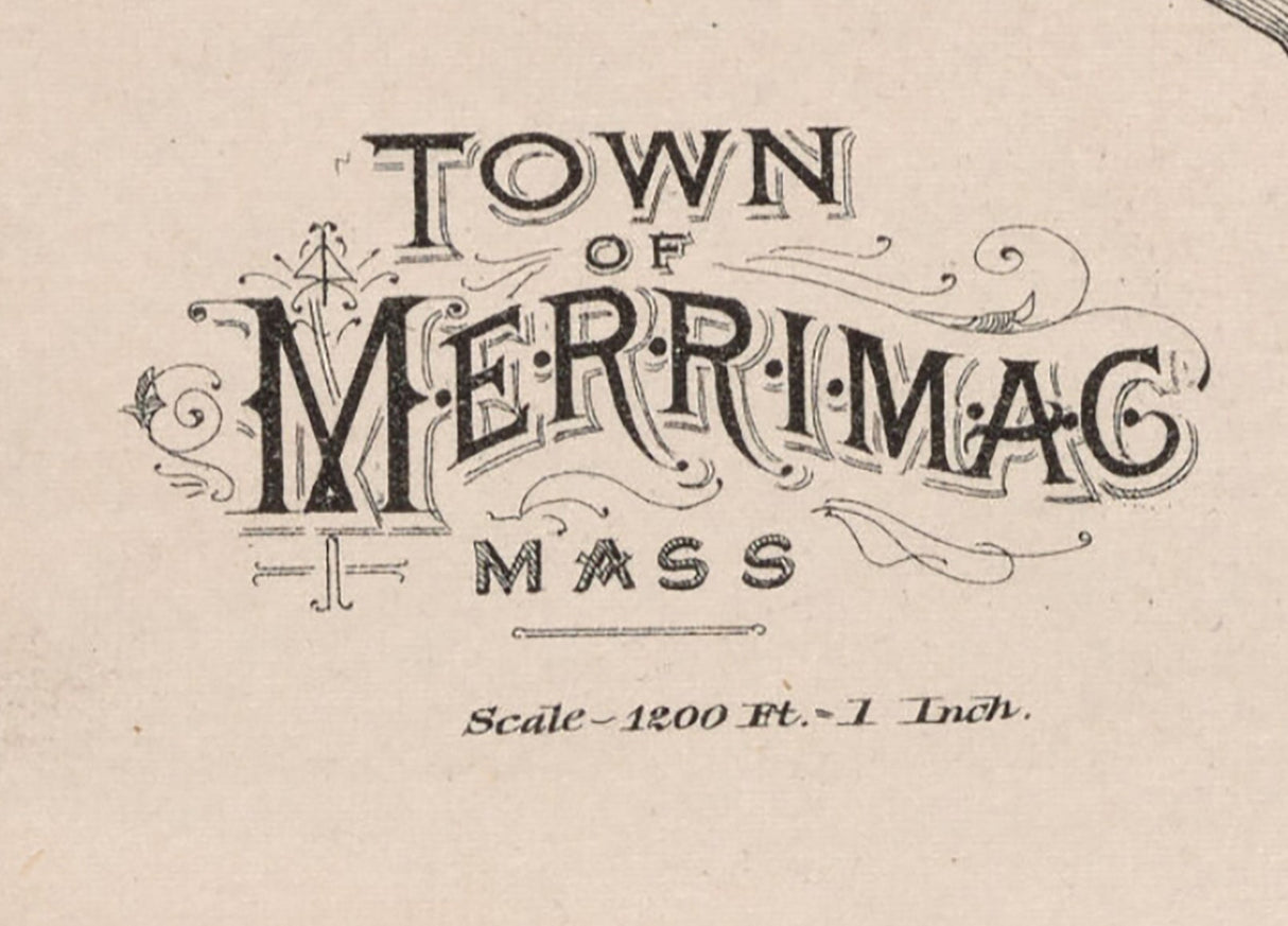 1884 Town Map of Merrimac Massachusetts