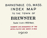 1910 Map of Brewster Barnstable County Massachusetts