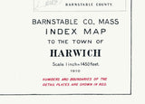 1910 Map of Harwich Barnstable County Massachusetts