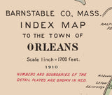1910 Map of Orleans Barnstable County Massachusetts