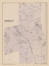 1904 Map of Hinsdale Berkshire County Massachusetts