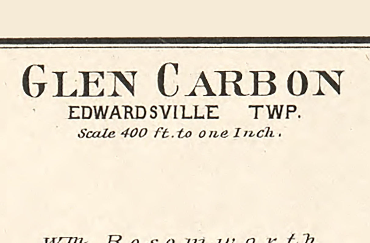 1906 Map of Glen Carbon Madison County Illinois