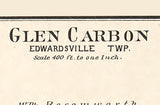 1906 Map of Glen Carbon Madison County Illinois