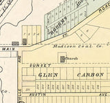 1906 Map of Glen Carbon Madison County Illinois