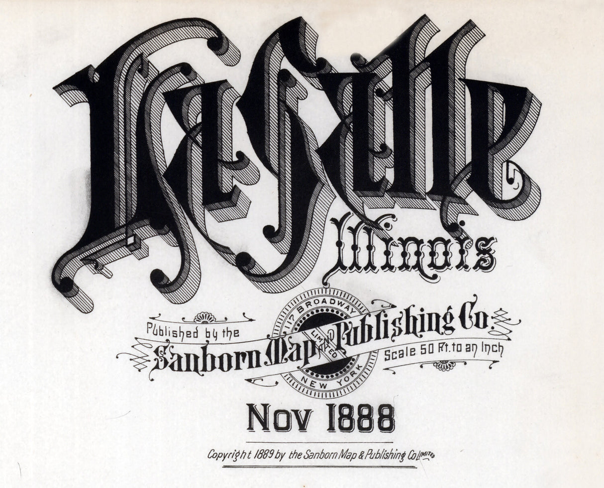 1888 Map of La Salle Illinois