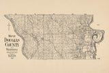 1909 Map of Douglas County Nebraska