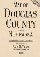 1909 Map of Douglas County Nebraska