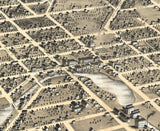 1867 Panoramic Map of Beaver Dam Dodge County Wisconsin
