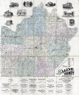1871 Map of Saline County Missouri