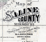 1871 Map of Saline County Missouri