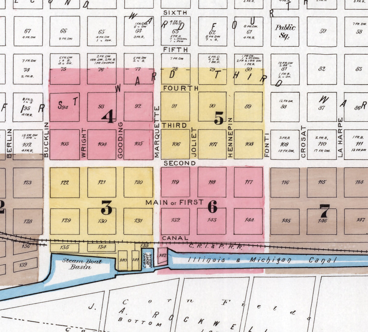 1888 Map of La Salle Illinois