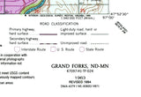 1994 Topo Map of Grand Forks North Dakota Quadrangle