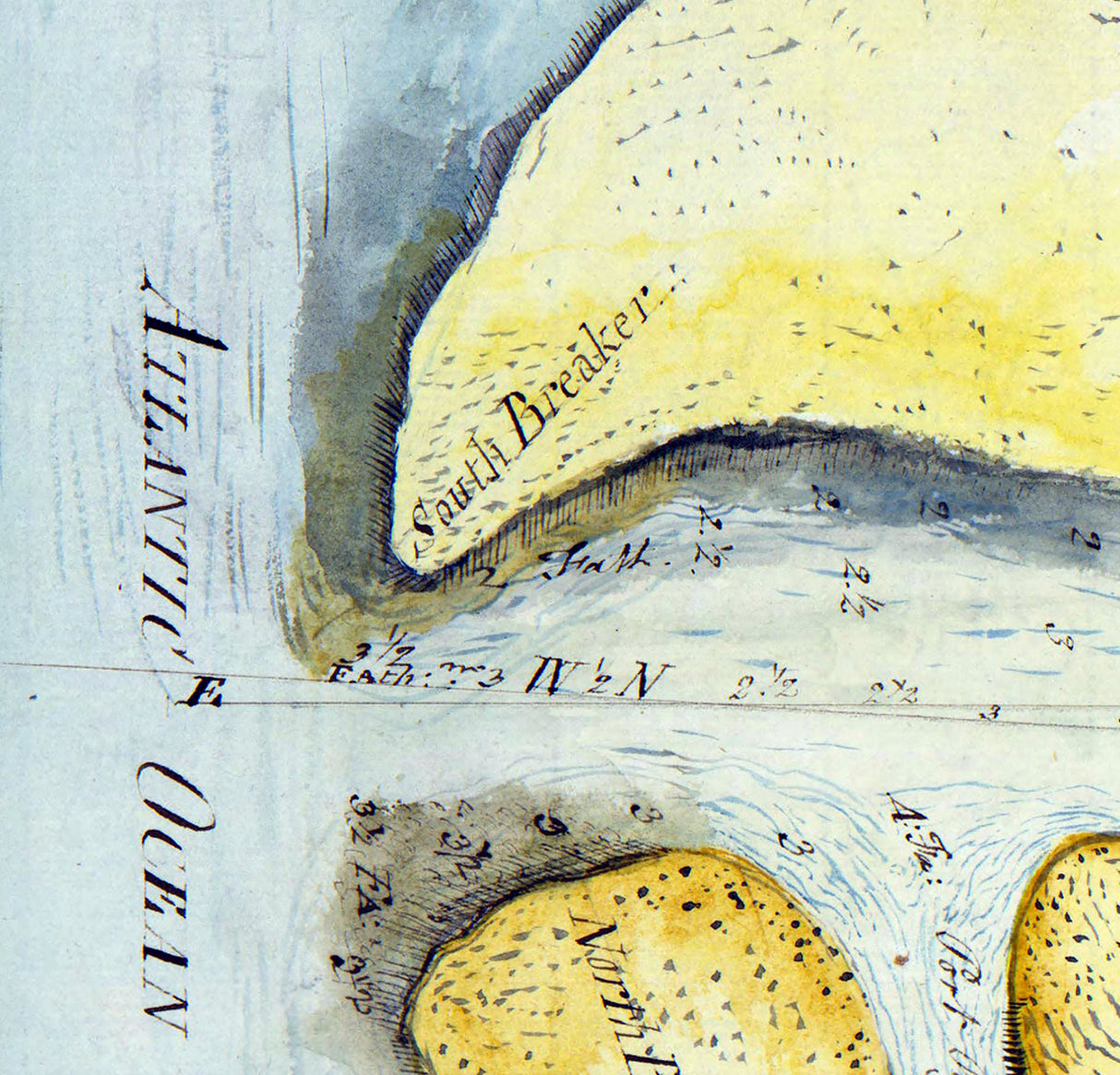 1776 Nautical Chart of Tibee Inlet Georgia