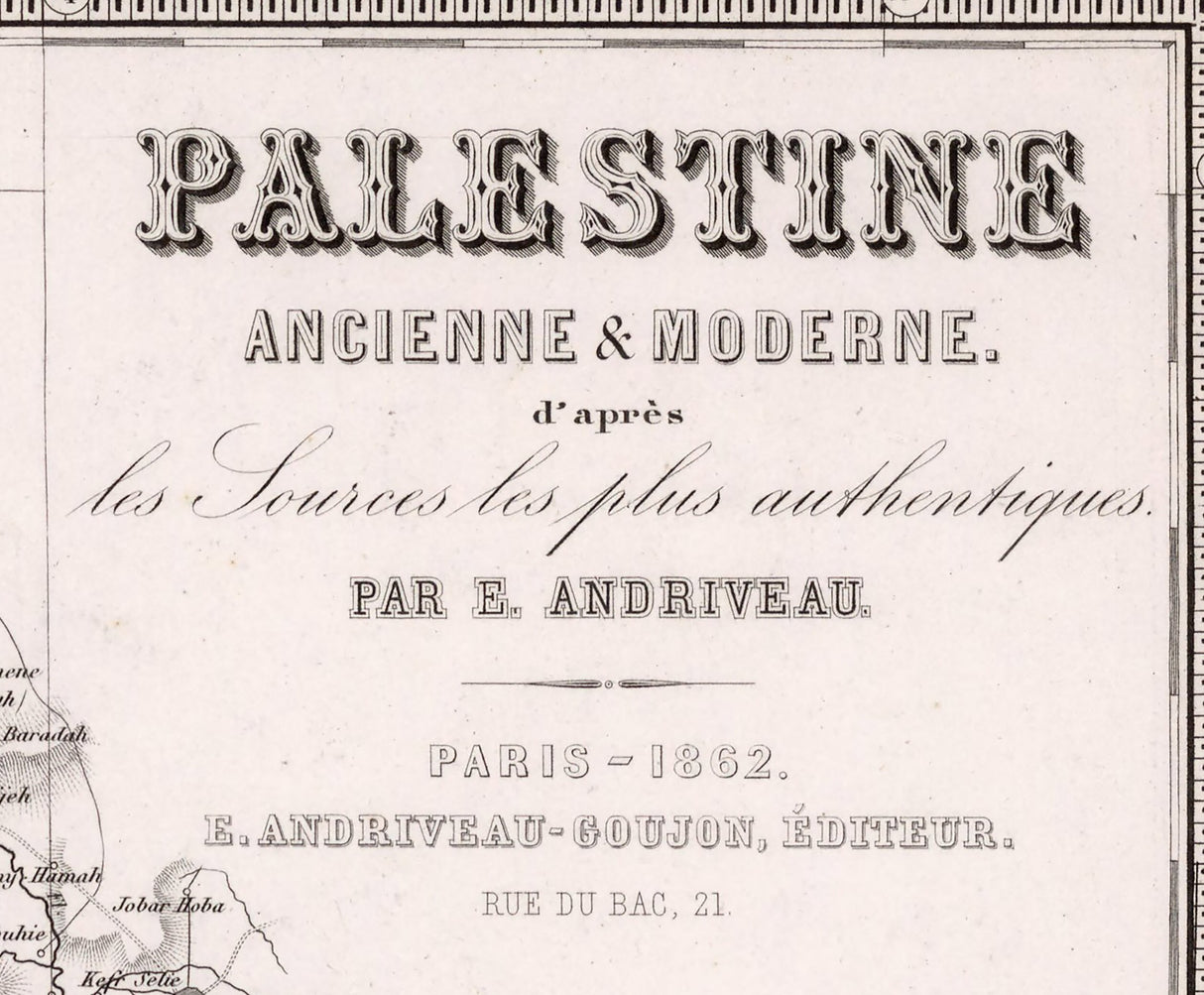 1862 Map of Palestine