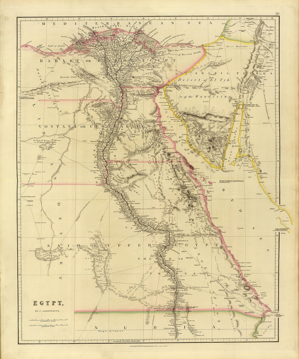 1832 Map of Egypt