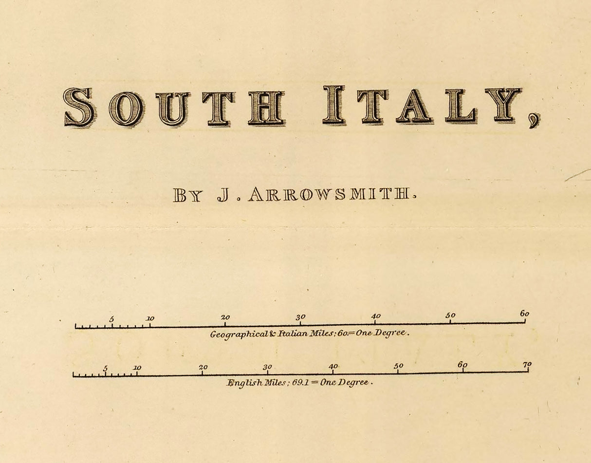 1832 Map of Southern Italy