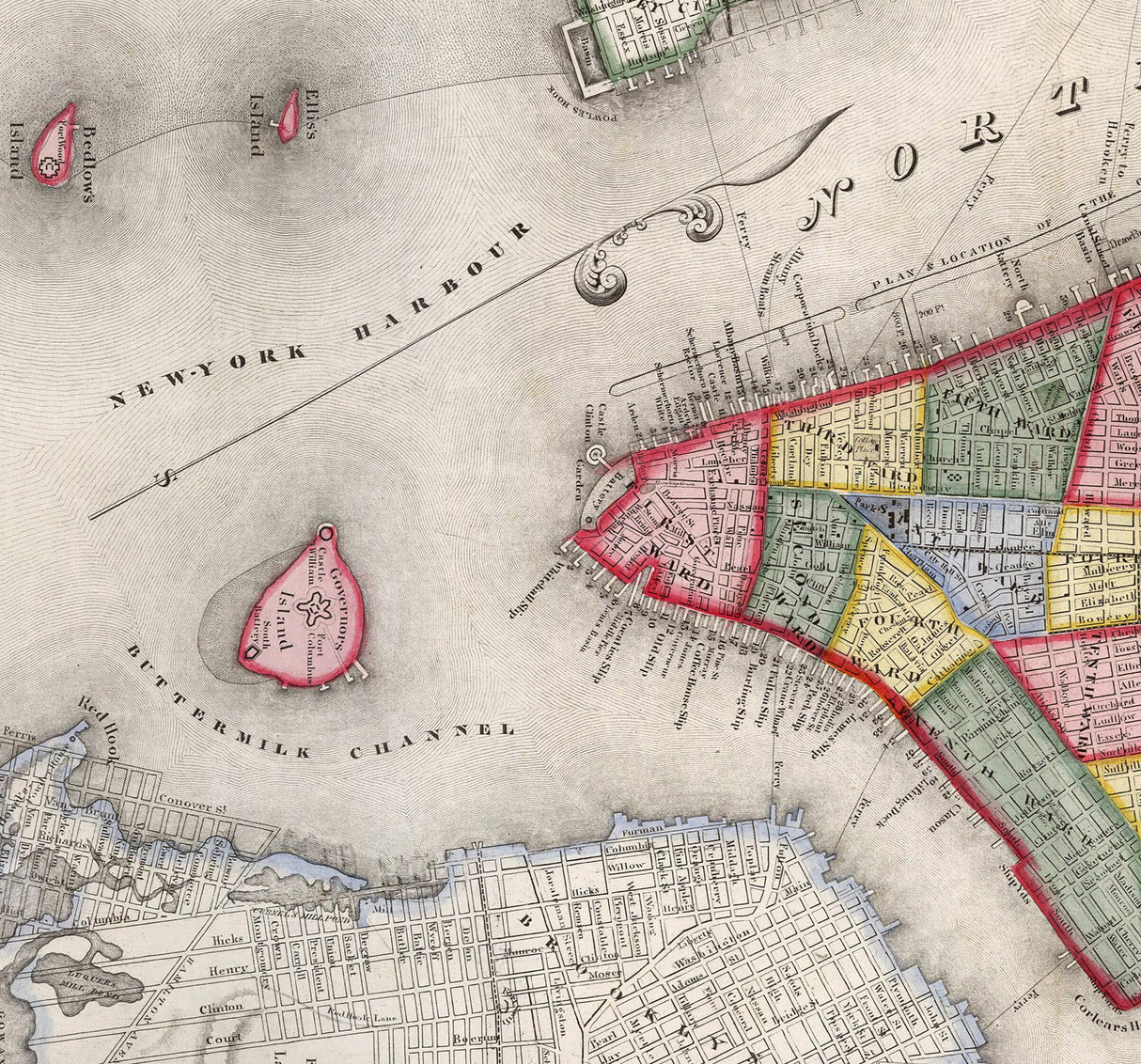 1840 Map of the City and County of New York