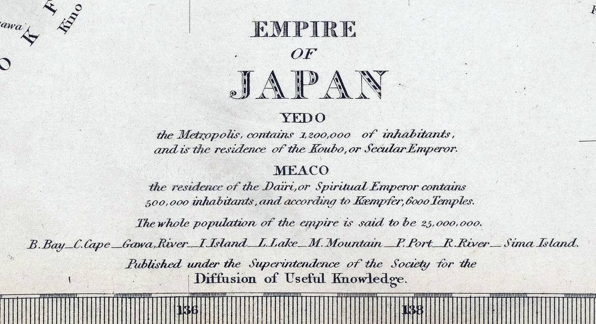 1844 Map of the Empire of Japan