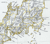 1844 Map of the Empire of Japan