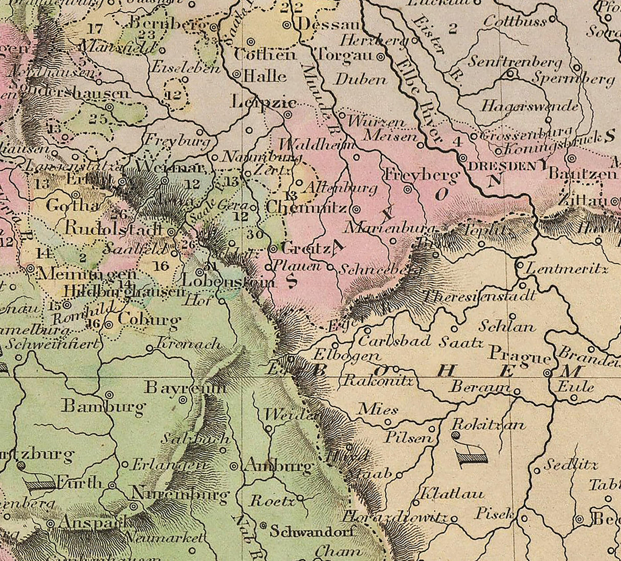 1849 Map of Germany