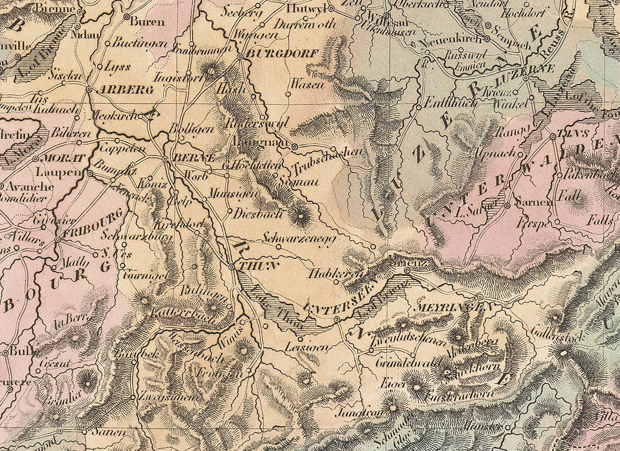 1849 Map of Switzerland