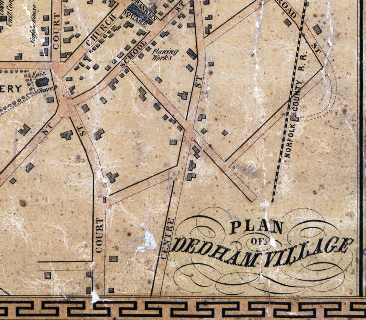 1853 Map of Norfolk County Massachusetts