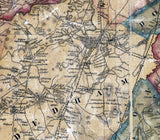 1853 Map of Norfolk County Massachusetts