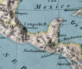 1864 Relief Map of North and Central America