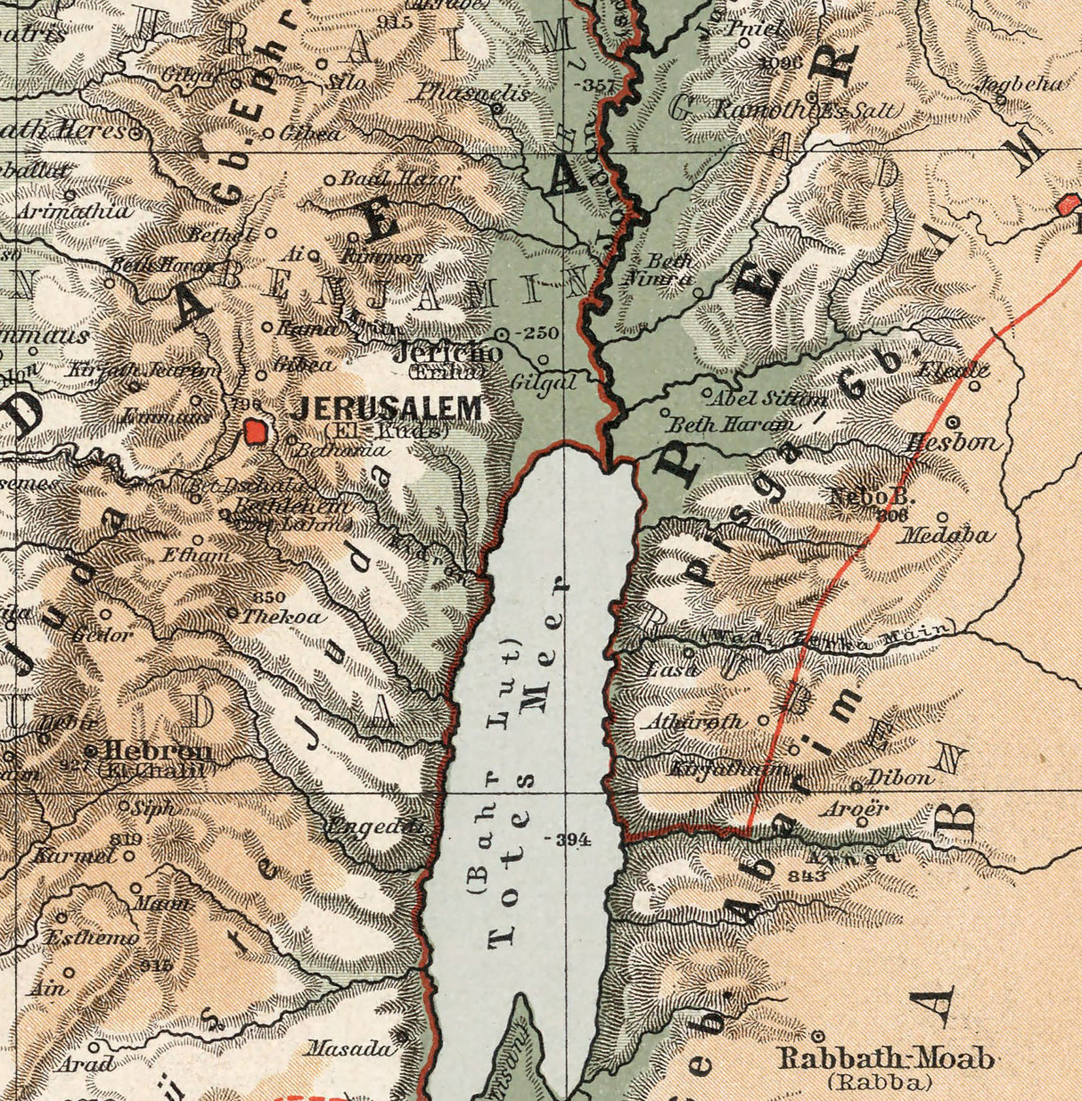 1896 Map of Palestine