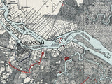 1864 Map of Savannah Georgia and Environs