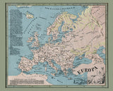 1864 Relief Map of Europe