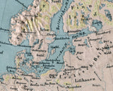 1864 Relief Map of Europe