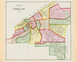 1874 Map of Cleveland Ohio
