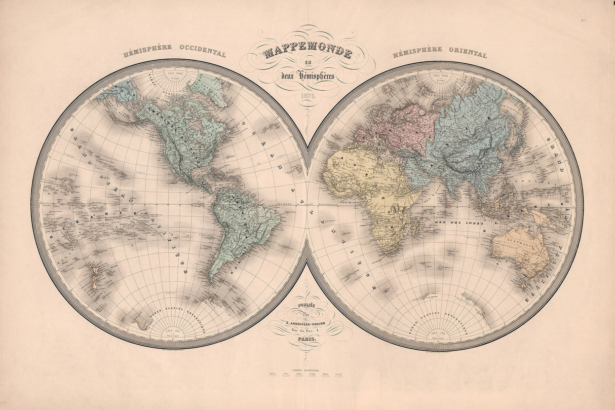 1878 Map of the World