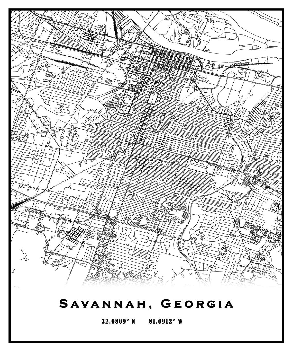 Savannah Georgia Map