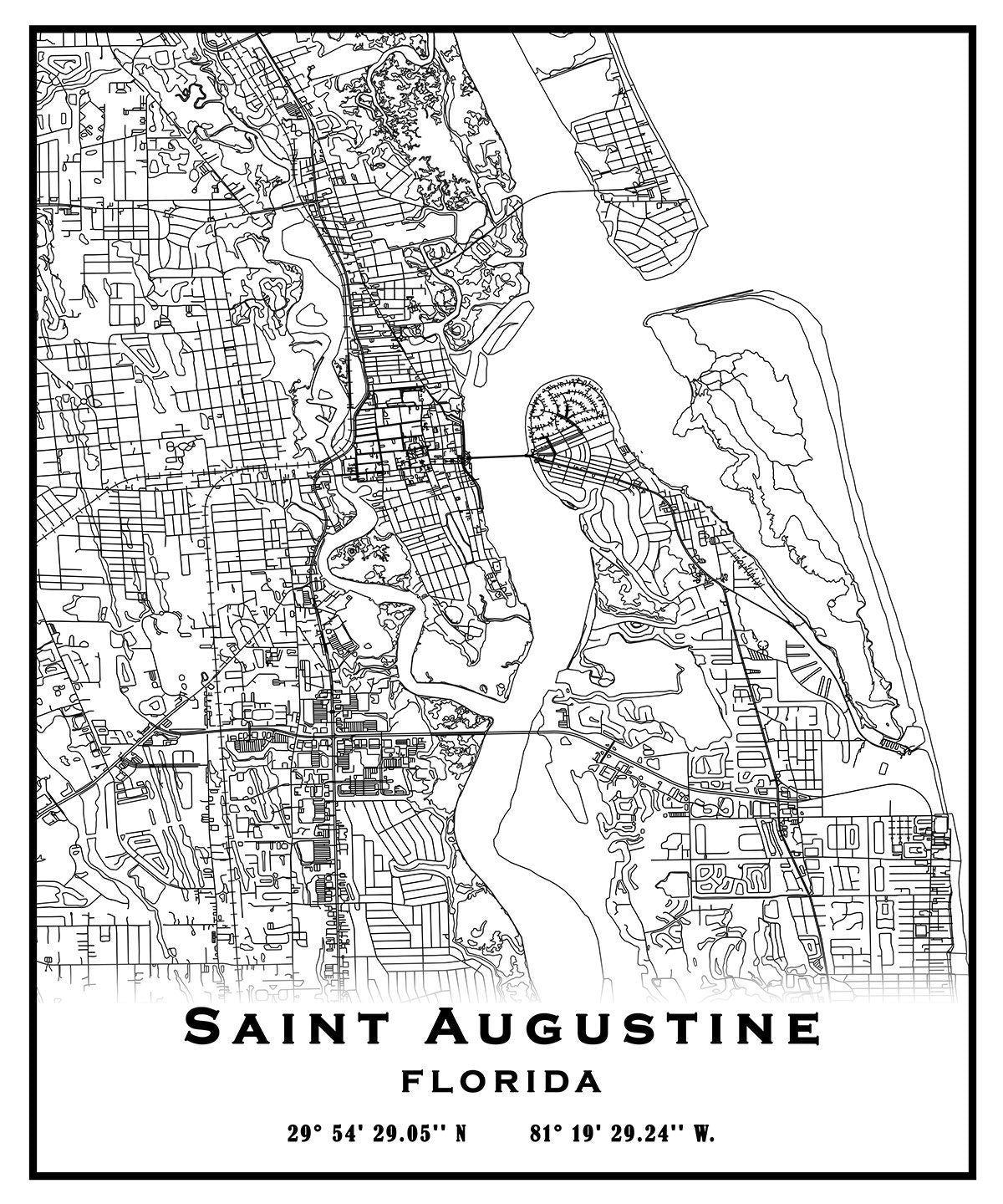 Saint Augustine Florida Map