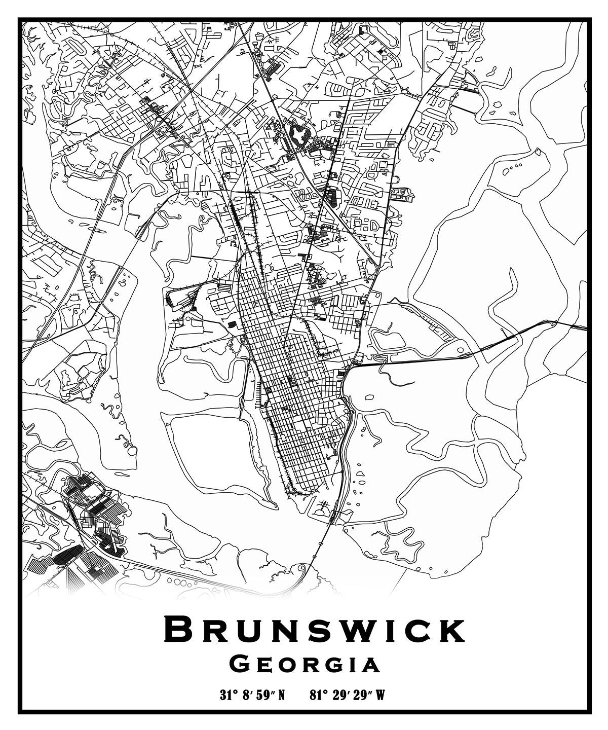 Brunswick Georgia Map