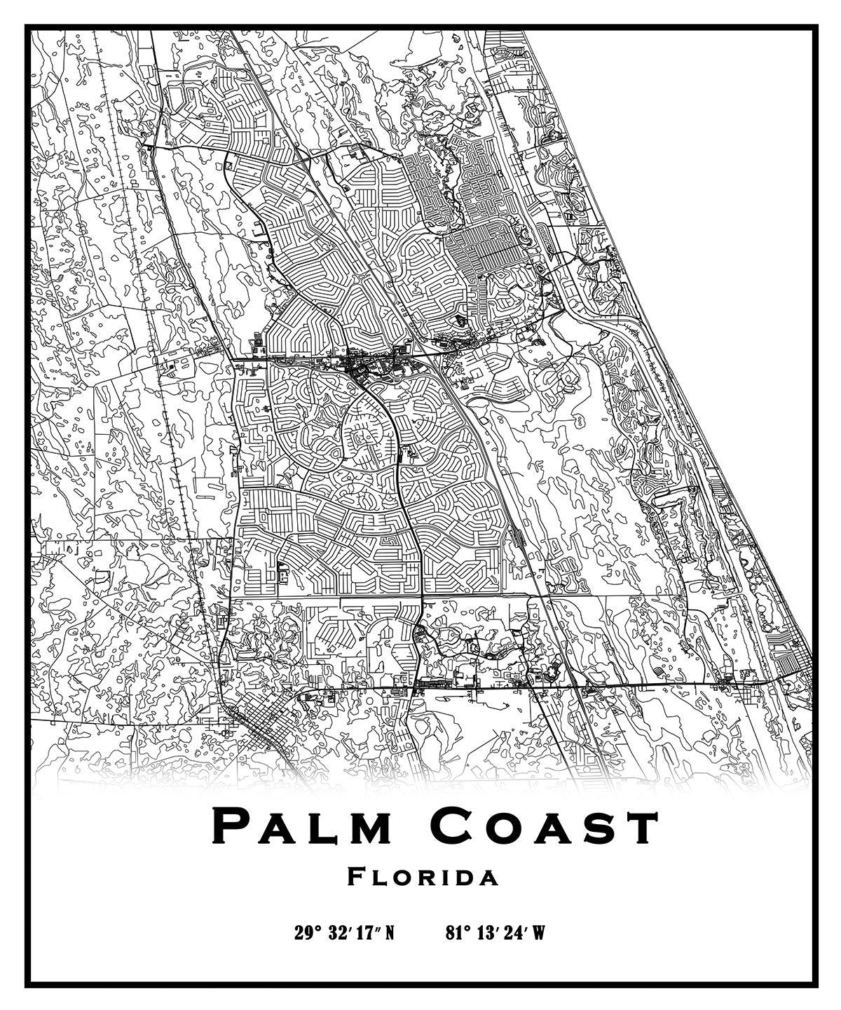 Palm Coast Florida Map