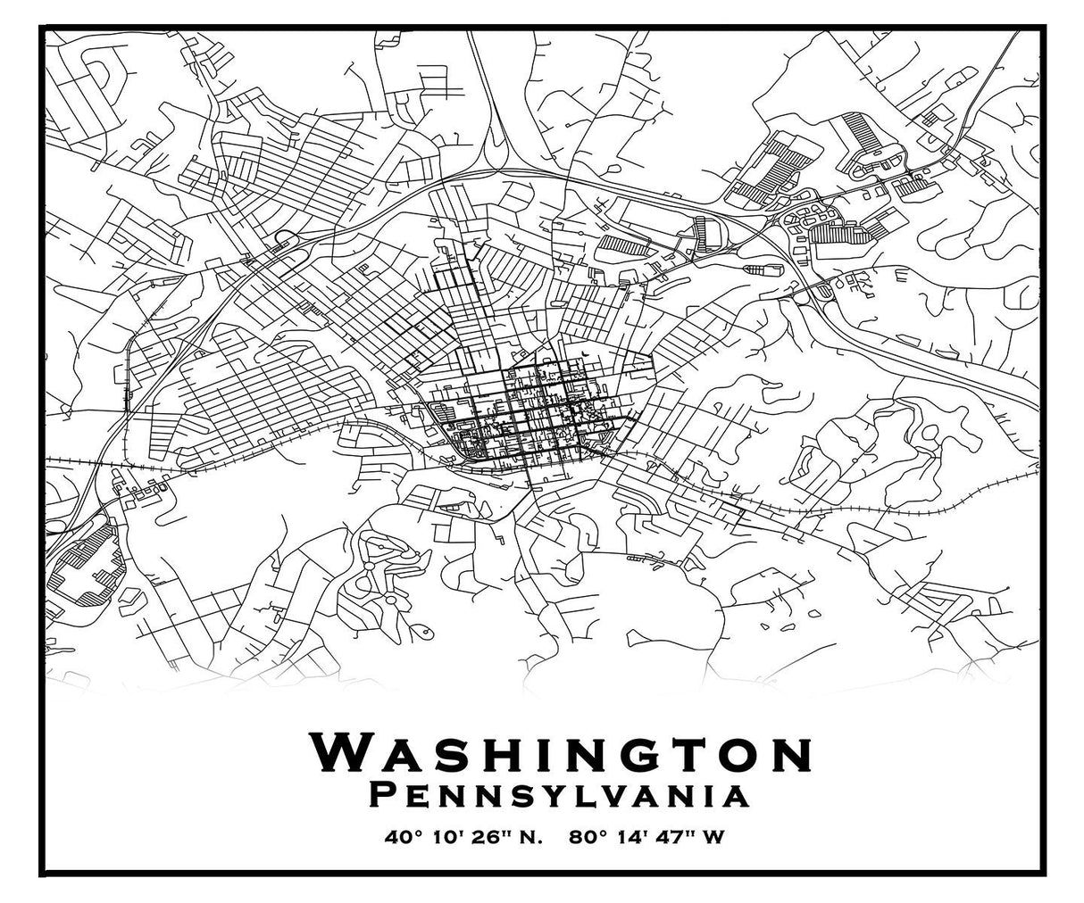 Washington Pennsylvania Map