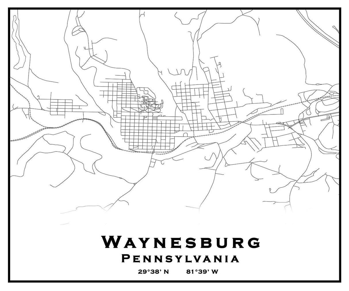 Waynesburg Pennsylvania Map