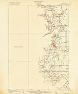 1909 Topo Map of Elmira Oregon