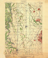 1912 Topo Map of Halsey Oregon