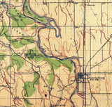 1912 Topo Map of Halsey Oregon