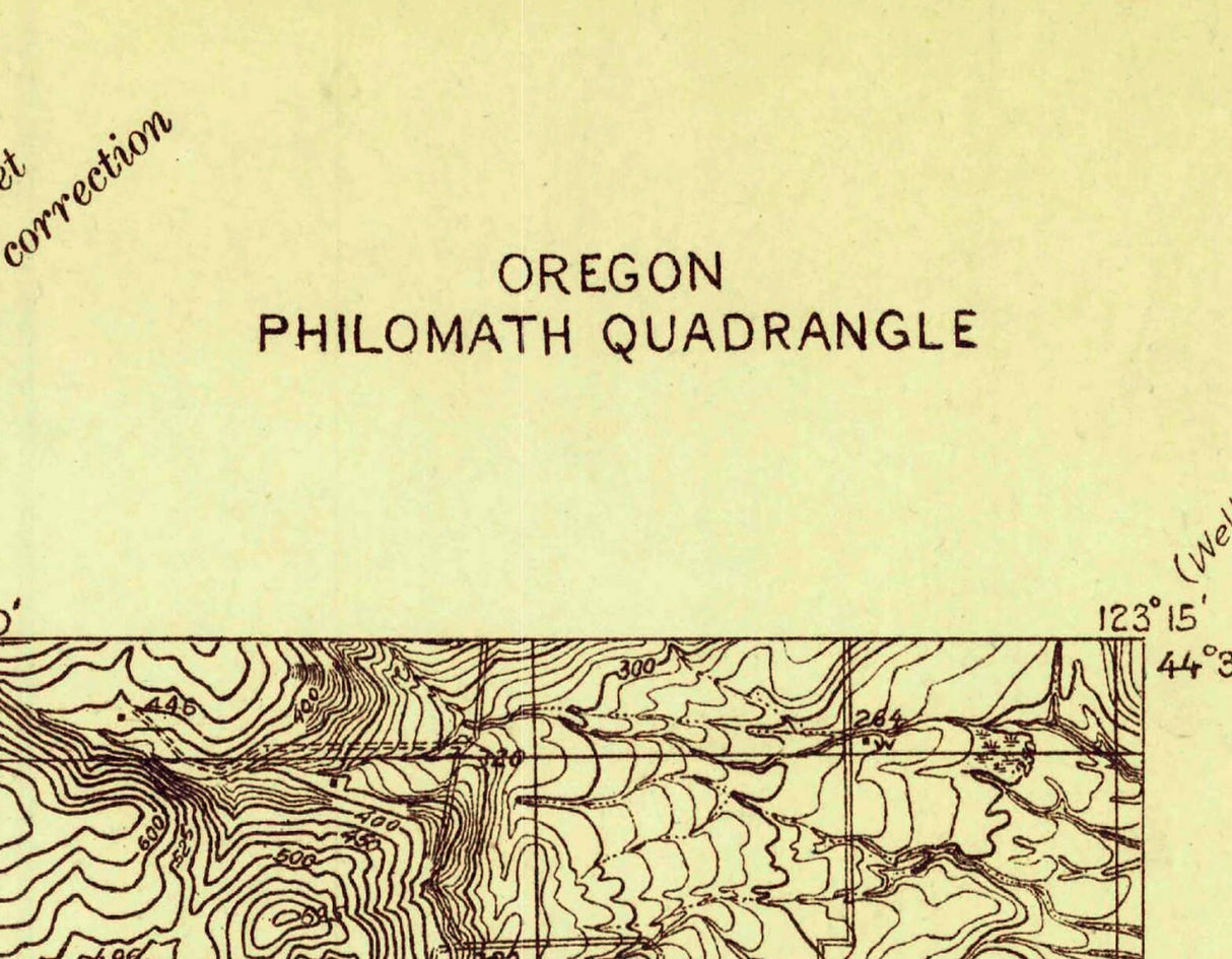 1913 Topo Map of Philomath Oregon