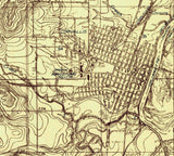 1913 Topo Map of Philomath Oregon