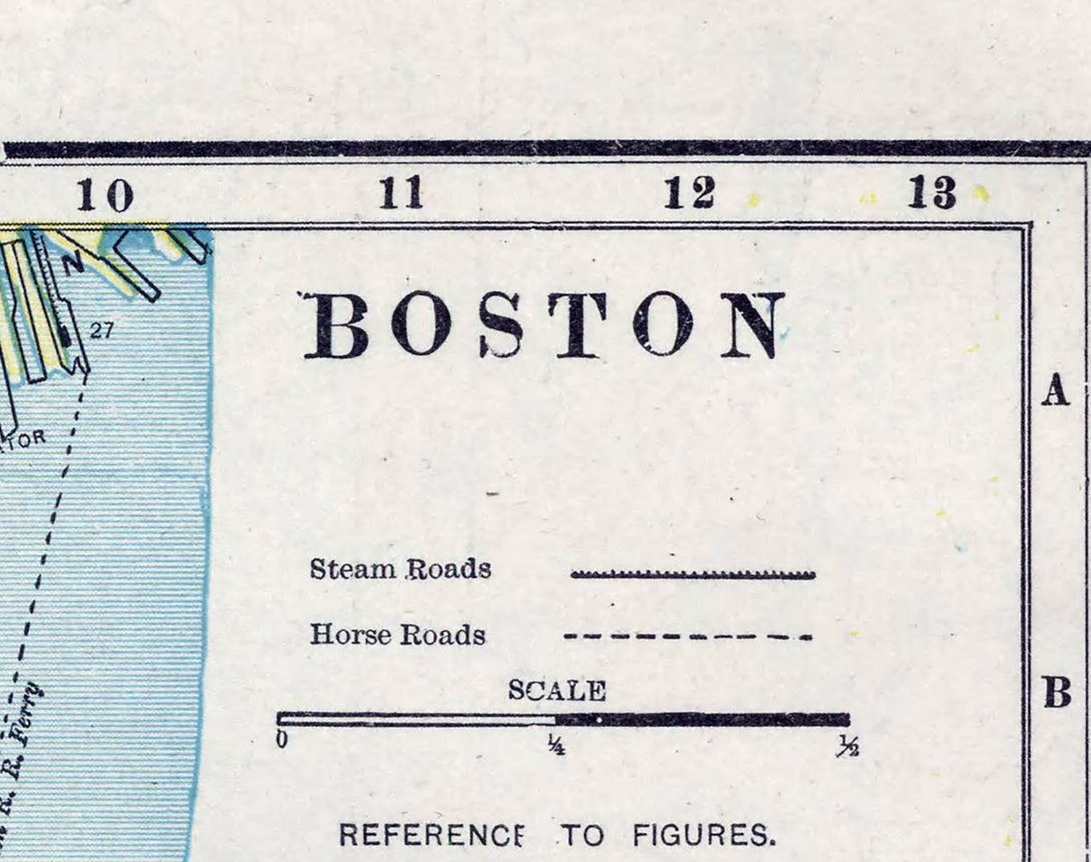 1899 Map of Boston Massachusetts