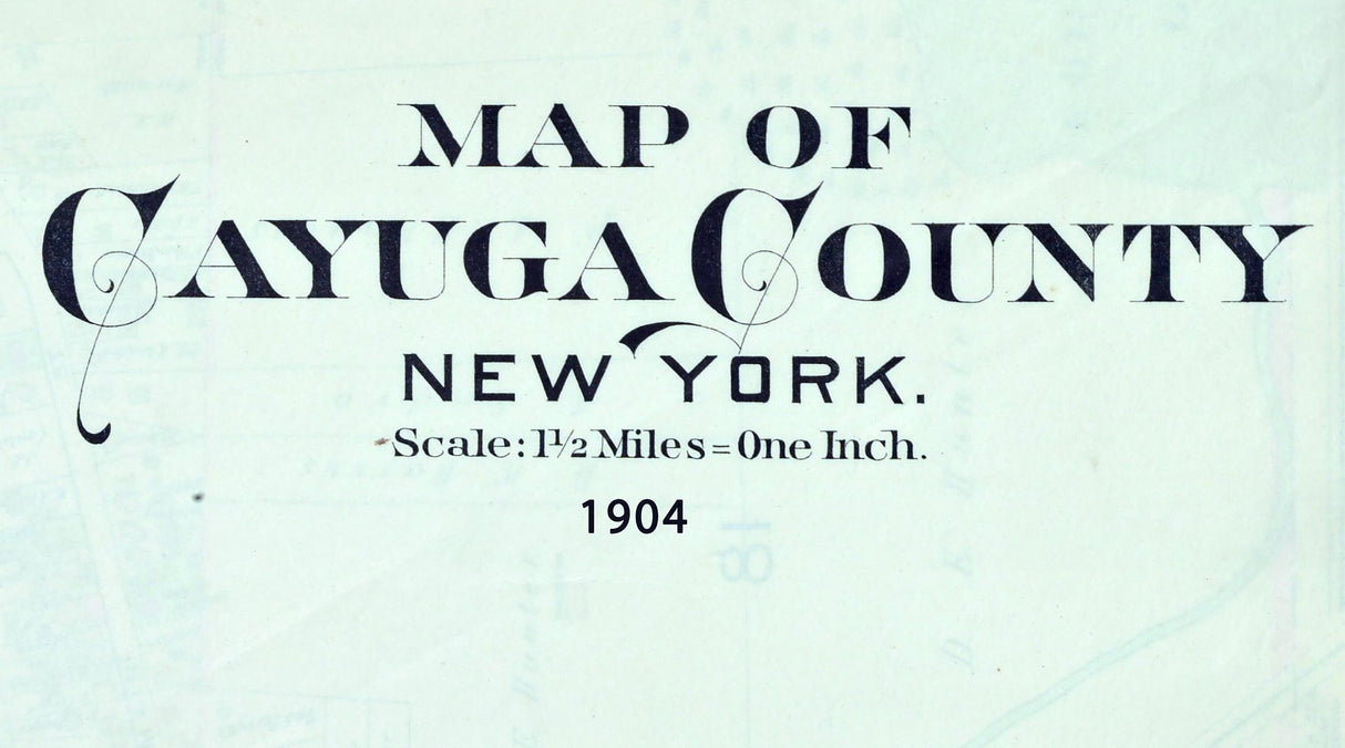 1904 Map of Cayuga County New York