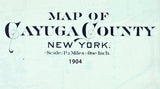 1904 Map of Cayuga County New York