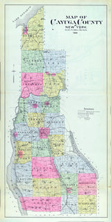 1904 Map of Cayuga County New York