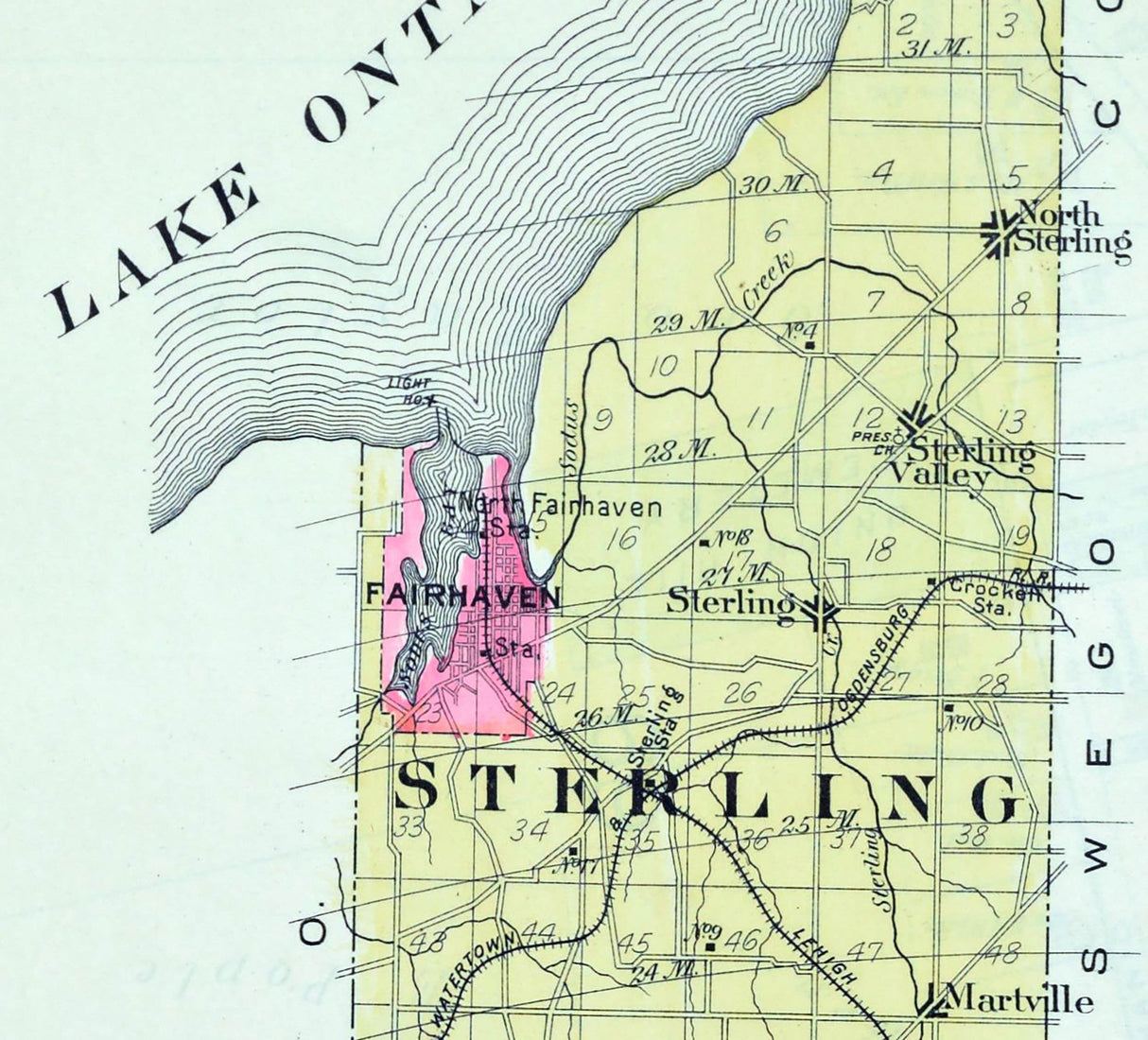 1904 Map of Cayuga County New York